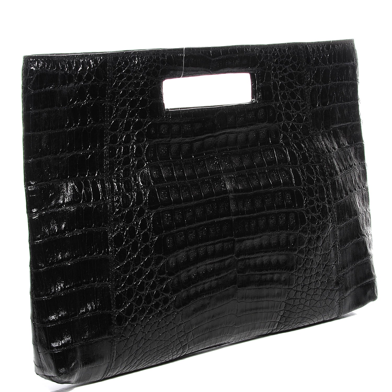 Nancy Gonzalez Crocodile Envelope Convertible Clutch Black 3 of 8