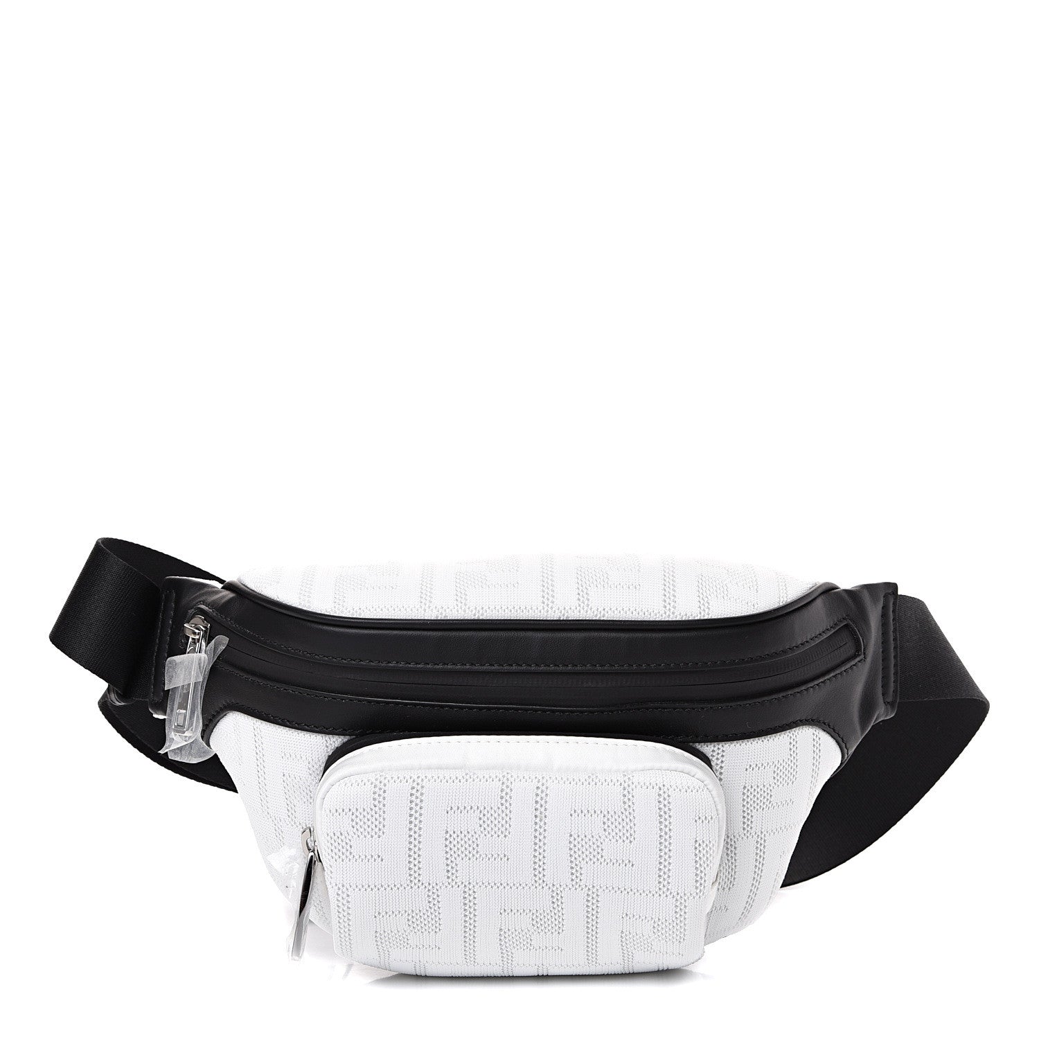 Fendi Neoprene Mesh Vitello Grace FF Pocket Belt Bag White 1 of 9