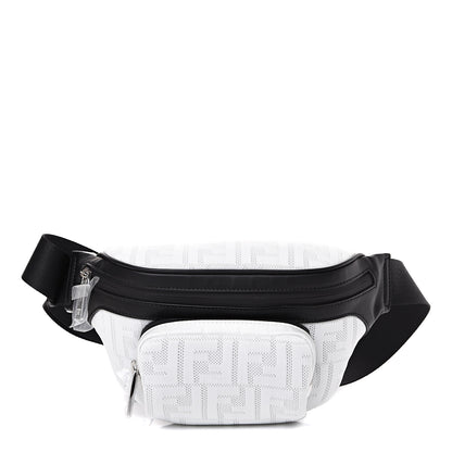 Fendi Neoprene Mesh Vitello Grace FF Pocket Belt Bag White 1 of 9