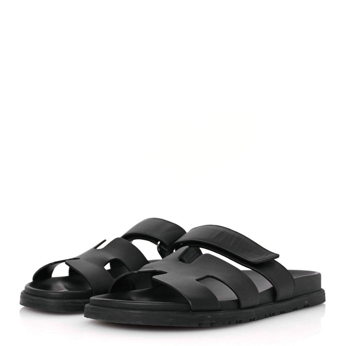 Calfskin Womens Chypre Sandals 39.5 Black