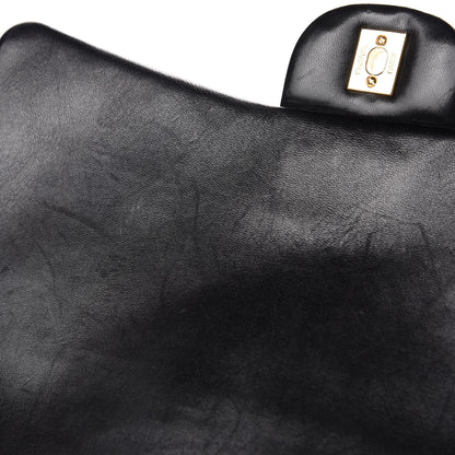 Chanel Lambskin Quilted Maxi Single Flap Black 8 of 14