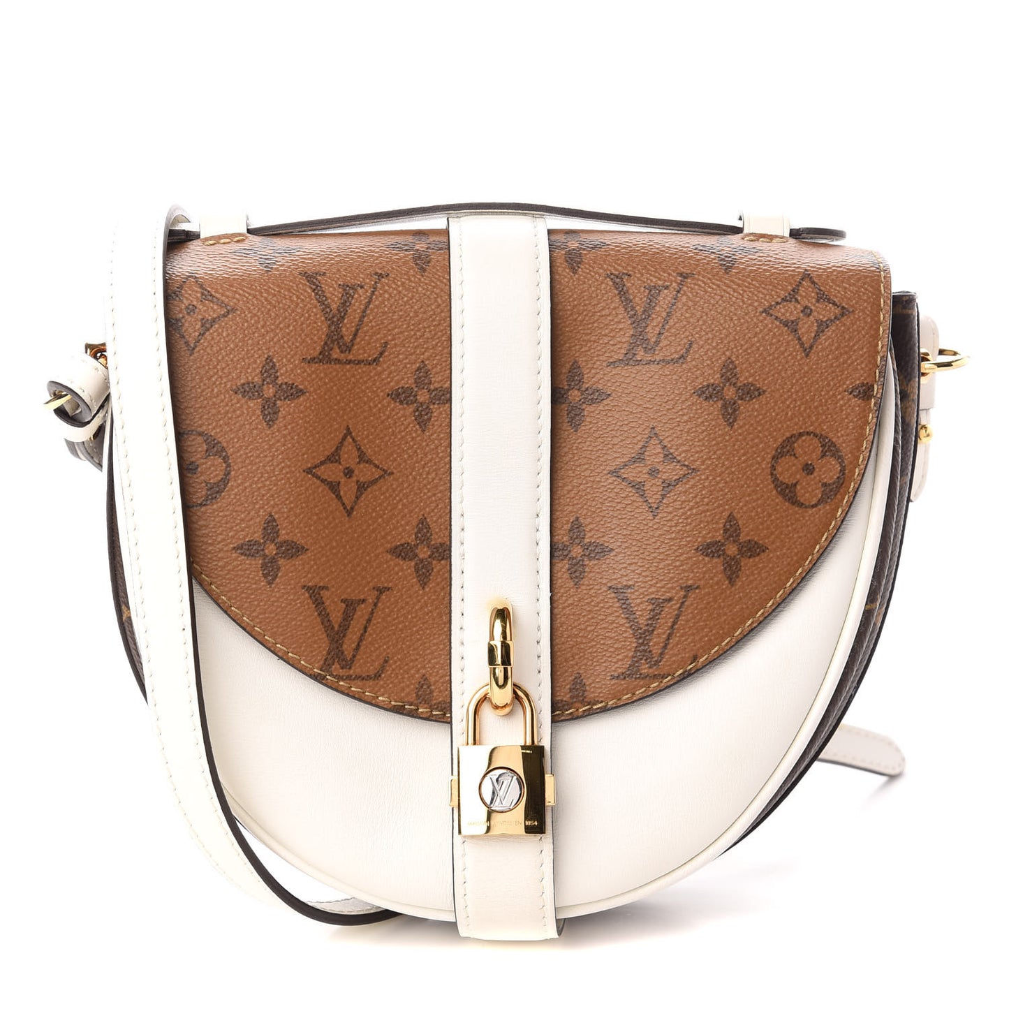 Reverse Monogram Chantilly Lock White