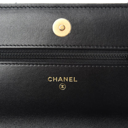 Chanel Tweed Quilted Chanel 19 Wallet On Chain WOC Black Silver Ecru 8 of 12