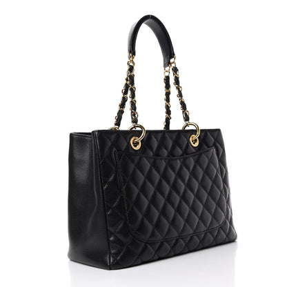 Chanel Caviar Quilted Grand Shopping Tote GST Black 3 of 12