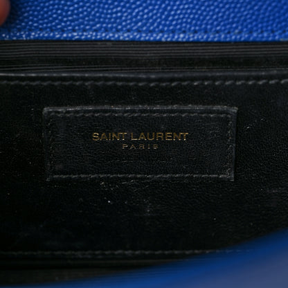 Saint Laurent Grain De Poudre Small Classic Monogram Kate Satchel Royal Blue 5 of 14