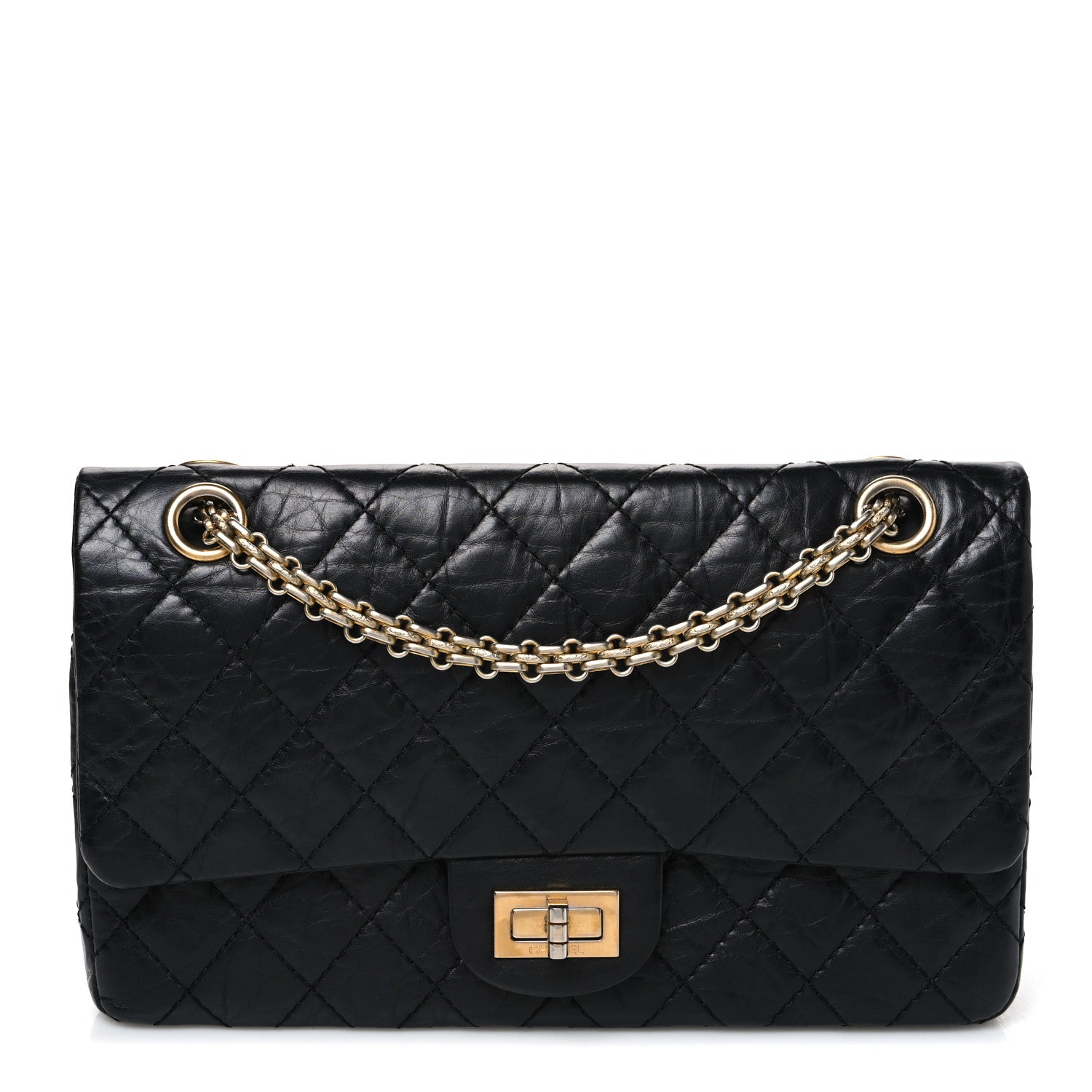 Chanel Aged Calfskin Quilted 2.55 Reissue 225 Flap Black 1 of 10