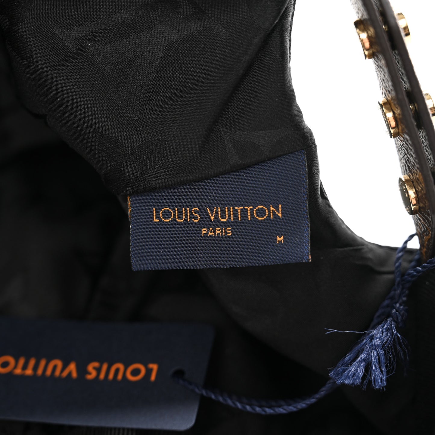 Polyester Silk Monogram LV Get Ready Cap M Black