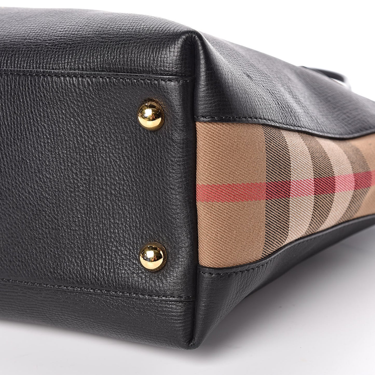 Derby Calfskin House Check Medium Welburn Tote Black