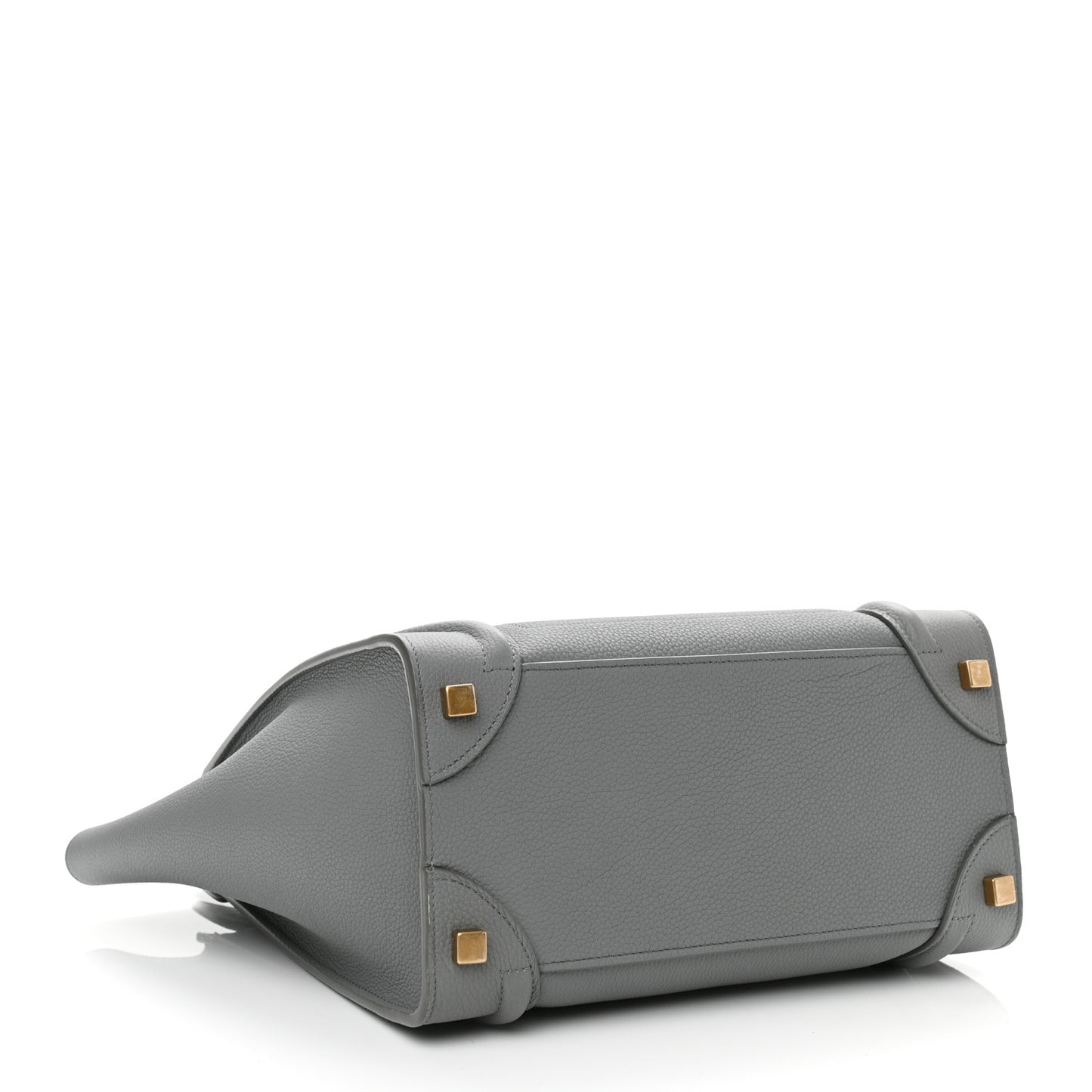 Drummed Calfskin Micro Luggage Kohl