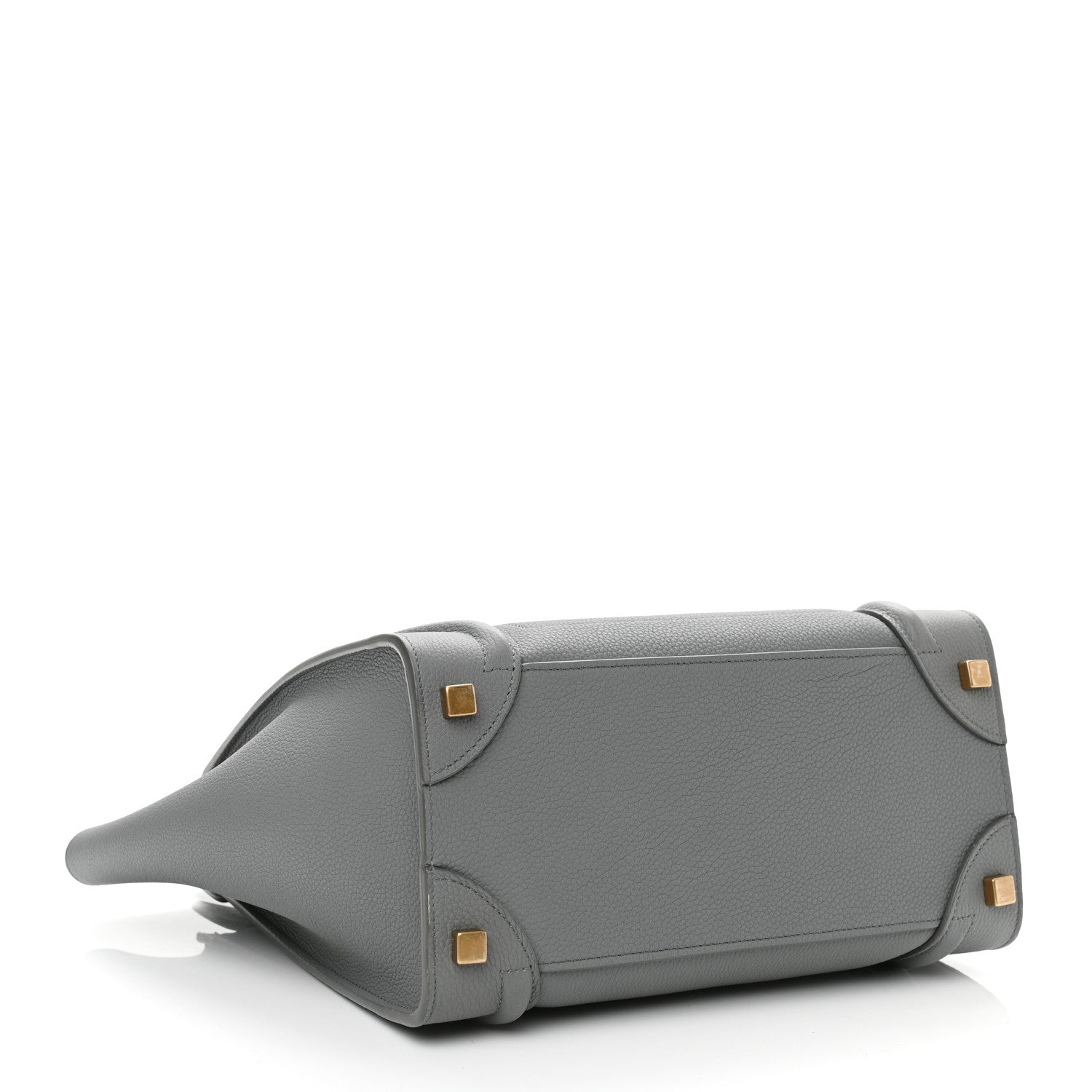 Celine Drummed Calfskin Micro Luggage Kohl 3 of 10