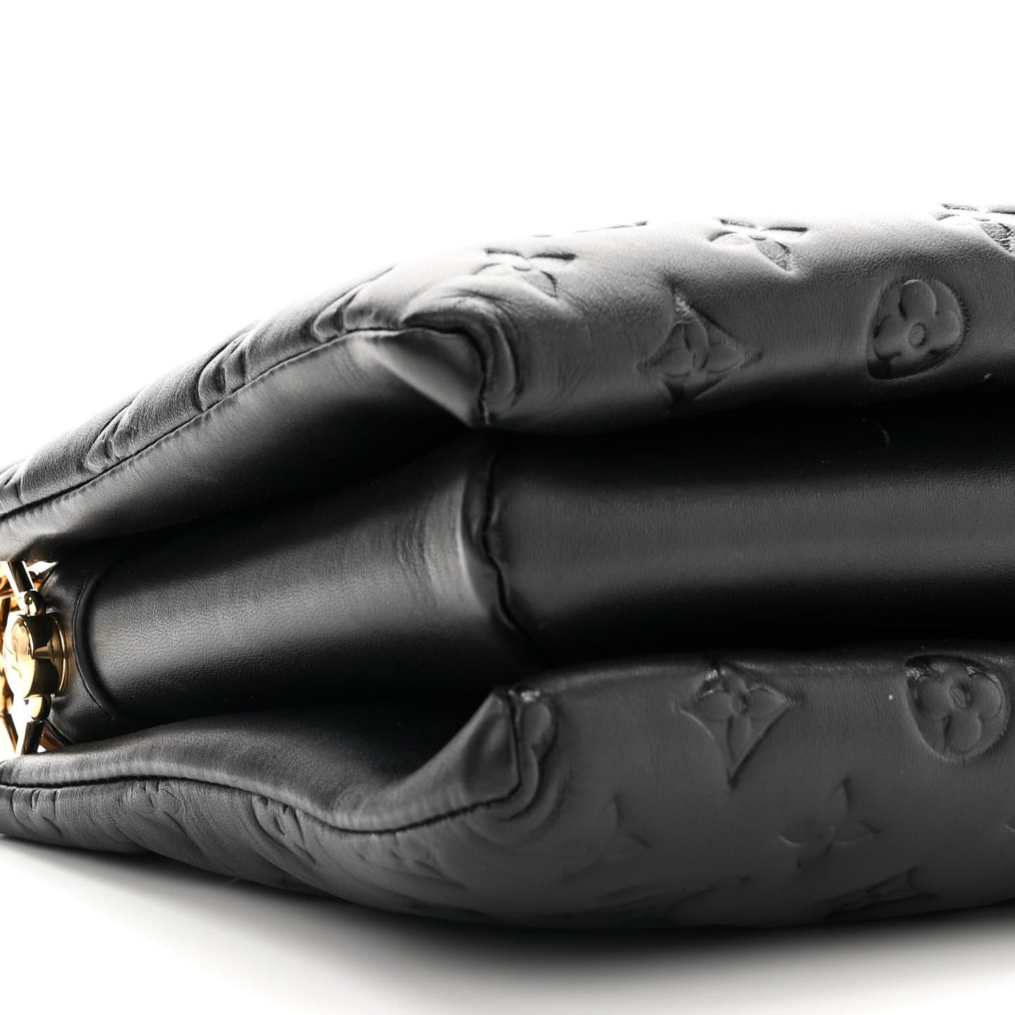 Lambskin Embossed Monogram Coussin PM Black