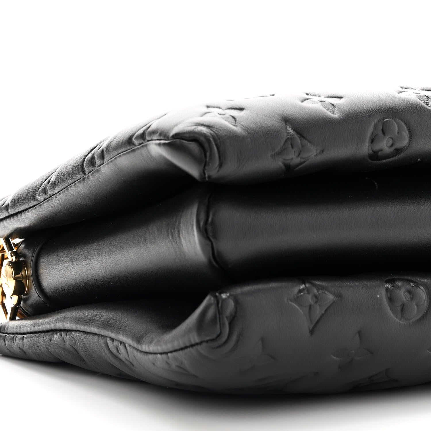 Louis Vuitton Lambskin Embossed Monogram Coussin PM Black 8 of 9