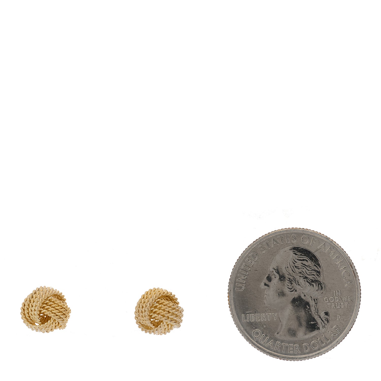 Tiffany 18K Yellow Gold Twist Knot Earrings 2 of 4