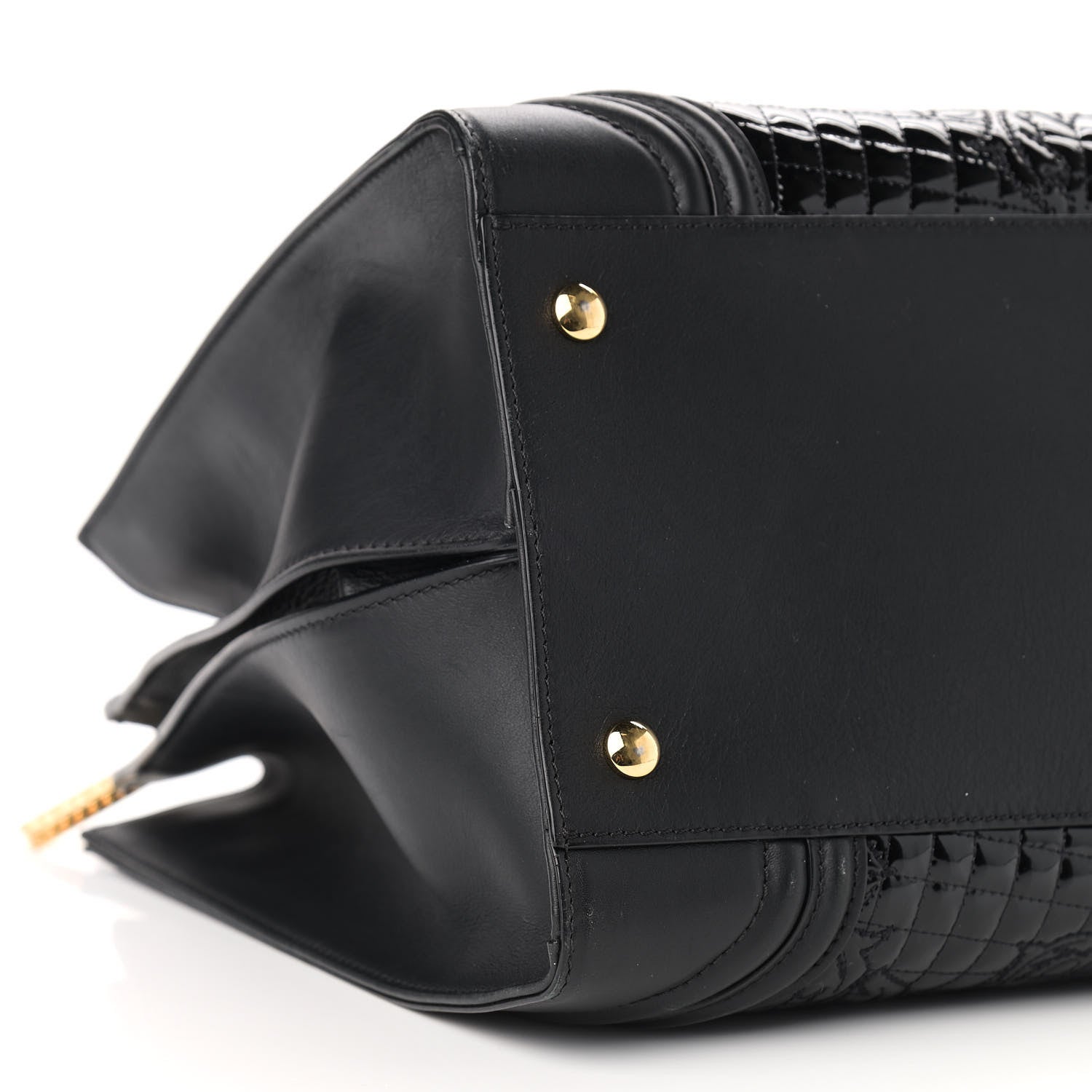 Versace Patent Micro Vanitas Icon Handbag Black 8 of 11