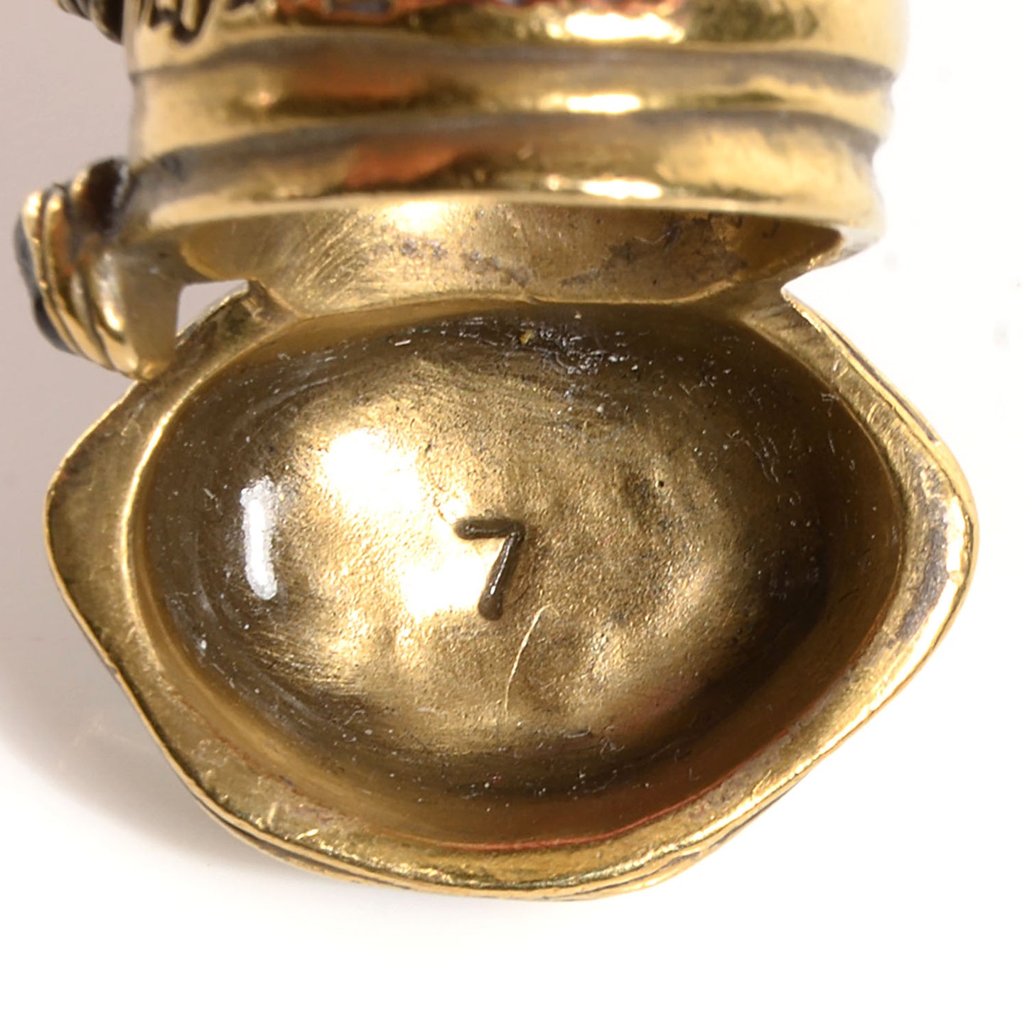 Arty Enamel Ring 6.5 Black Bronze