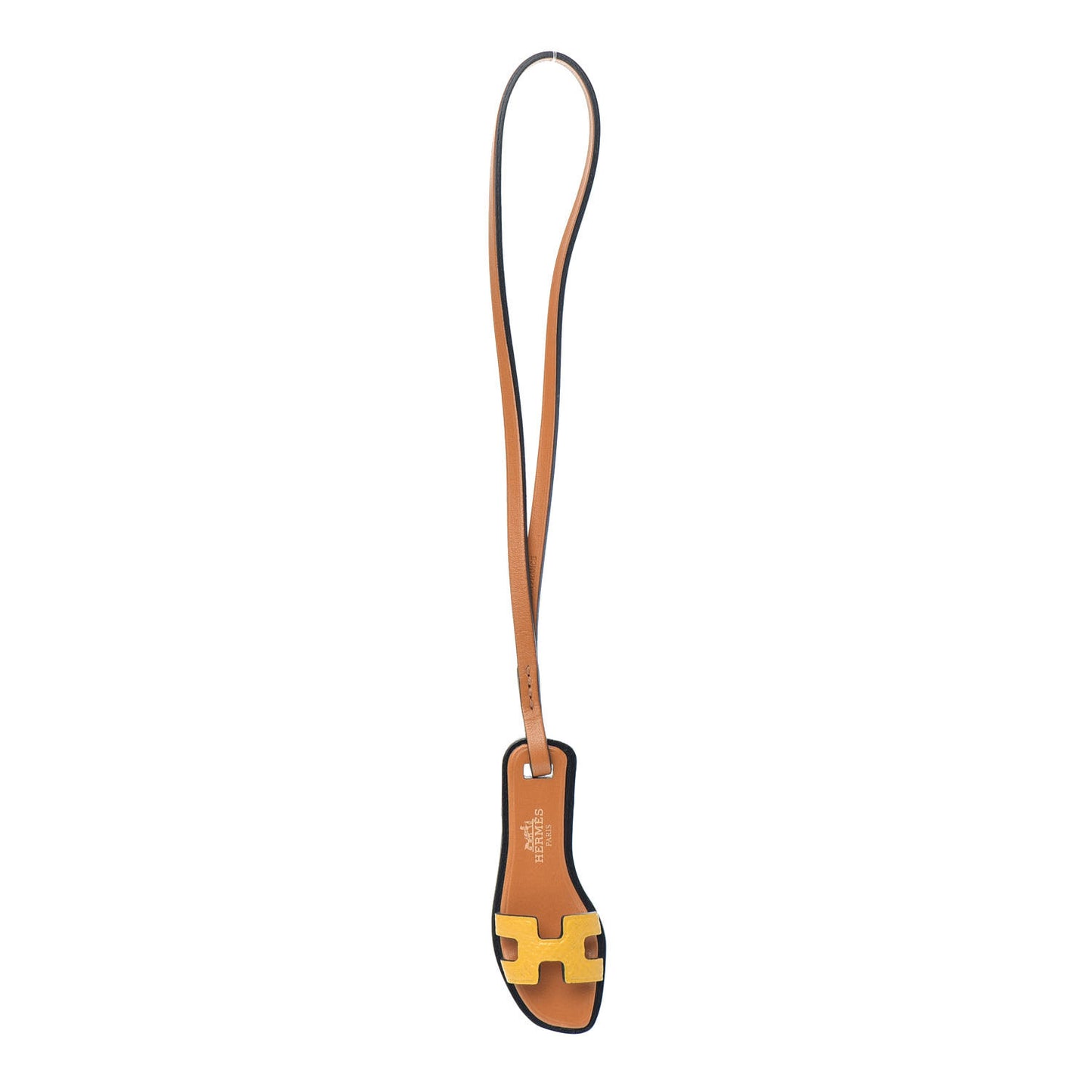 Epsom Butler Calfskin Hunter Oran Nano Bag Charm Jaune Ambre