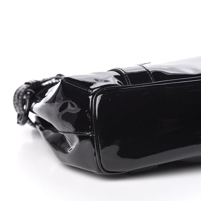 Burberry Patent Calfskin Chain Tote Black 5 of 9