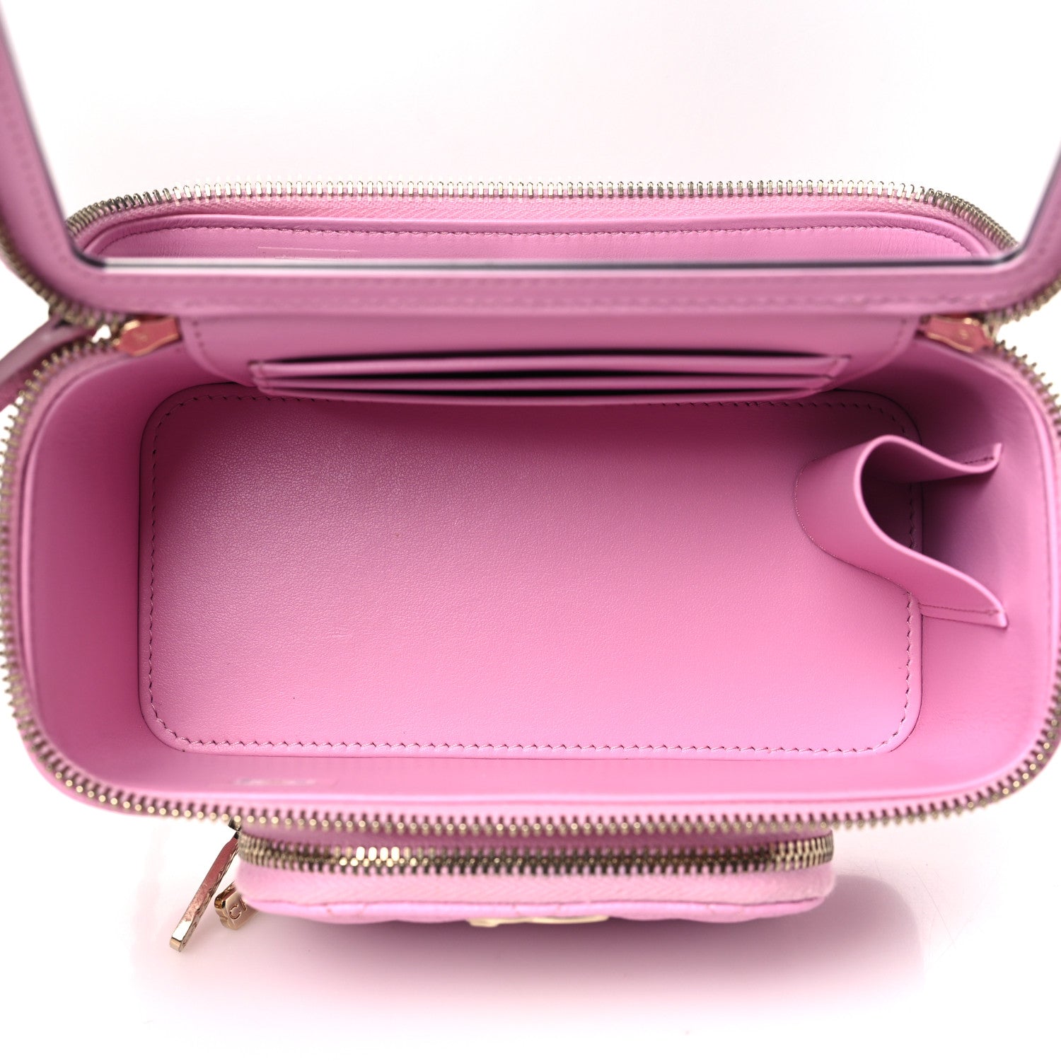 Chanel Caviar Quilted Top Handle Pocket Vanity Case Lilac 5 of 10