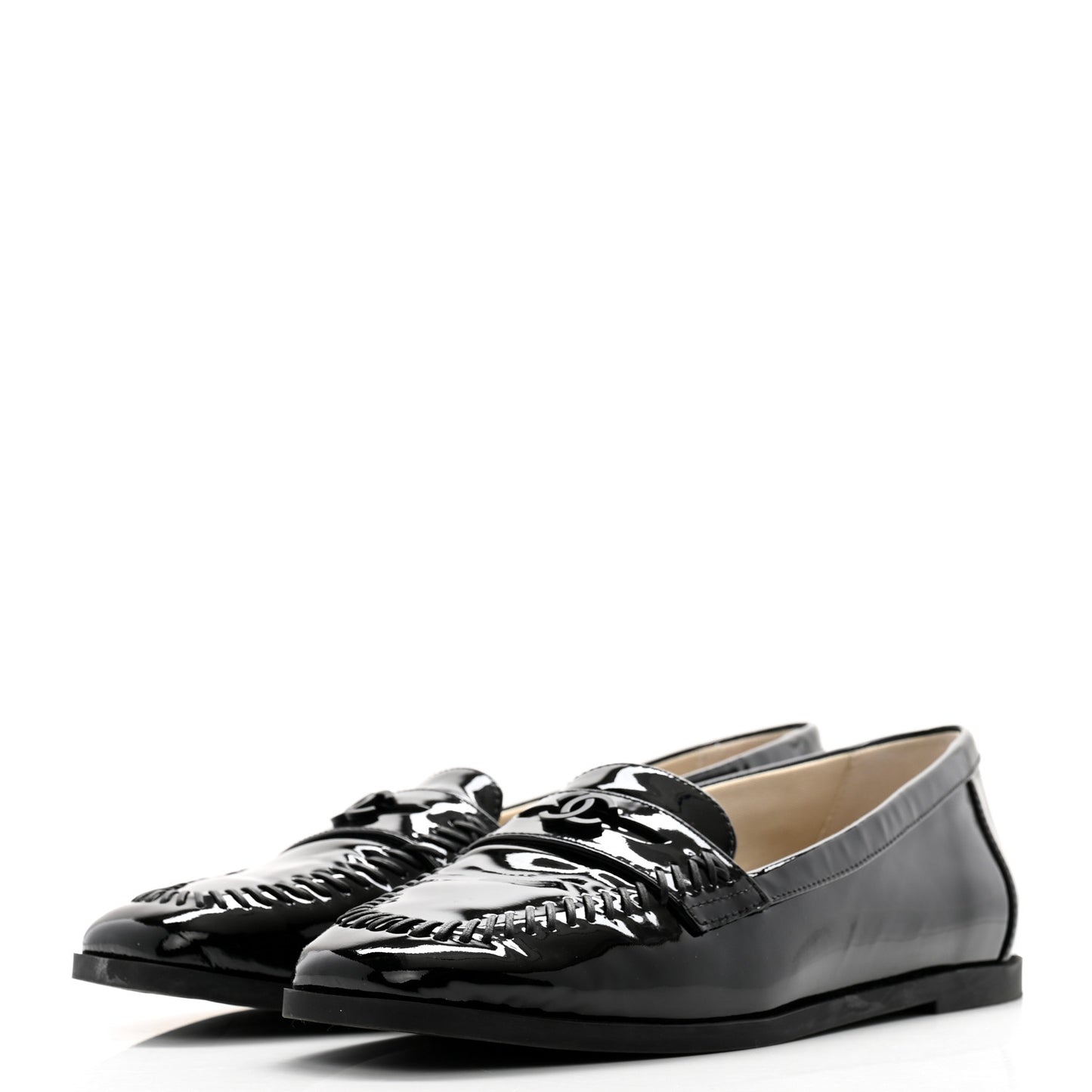 Patent CC Mocassin Loafers 39.5 Black