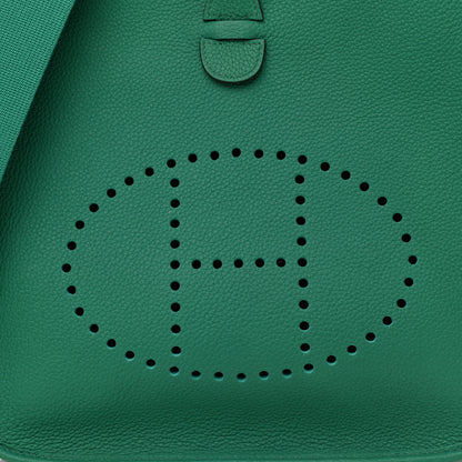 Hermes Taurillon Clemence Evelyne III PM Vert Jade 7 of 9