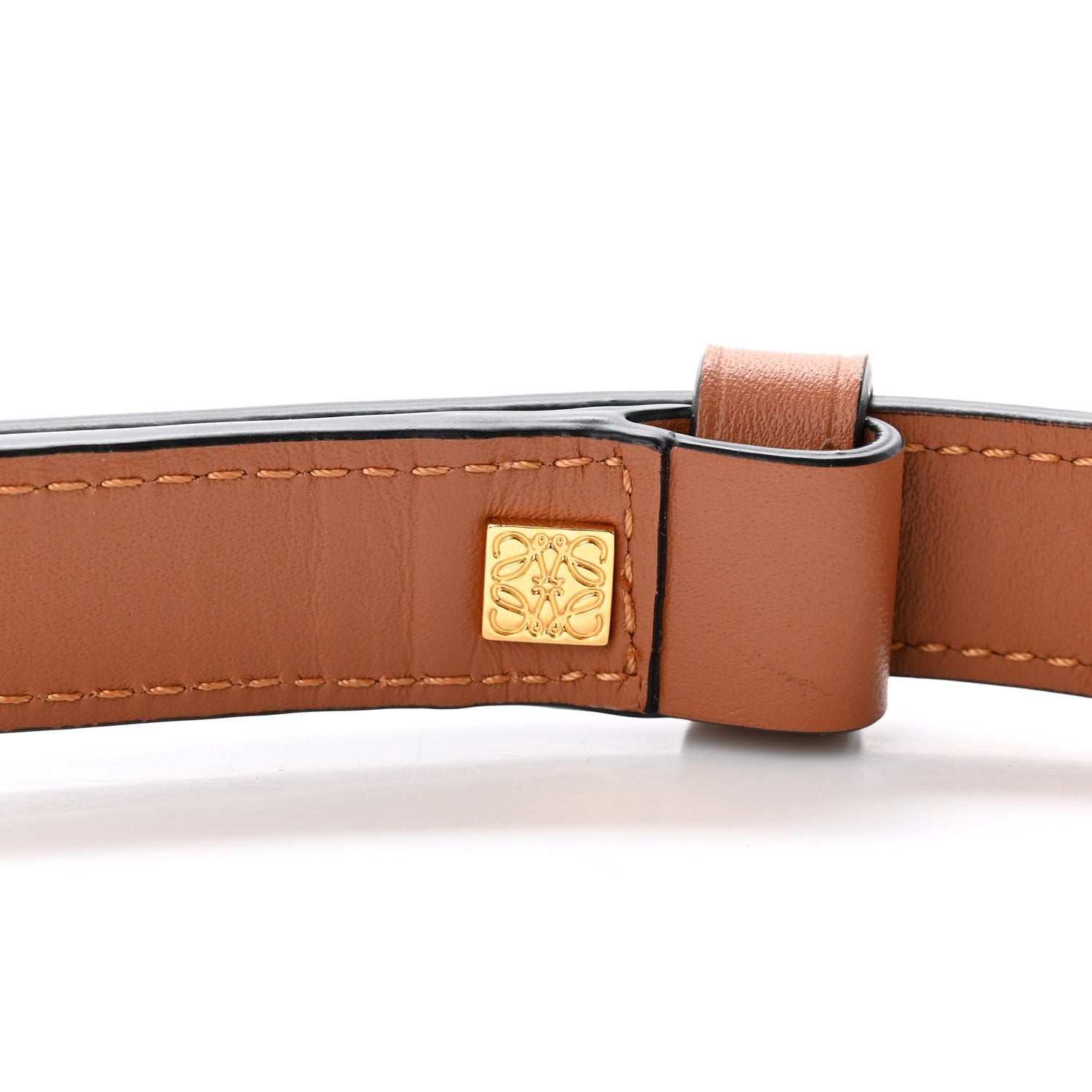 Loewe Calfskin Anagram Cutout Strap Tan 3 of 4