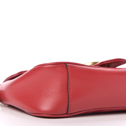Gucci Calfskin Matelasse Mini GG Marmont Shoulder Bag Hibiscus Red 5 of 9