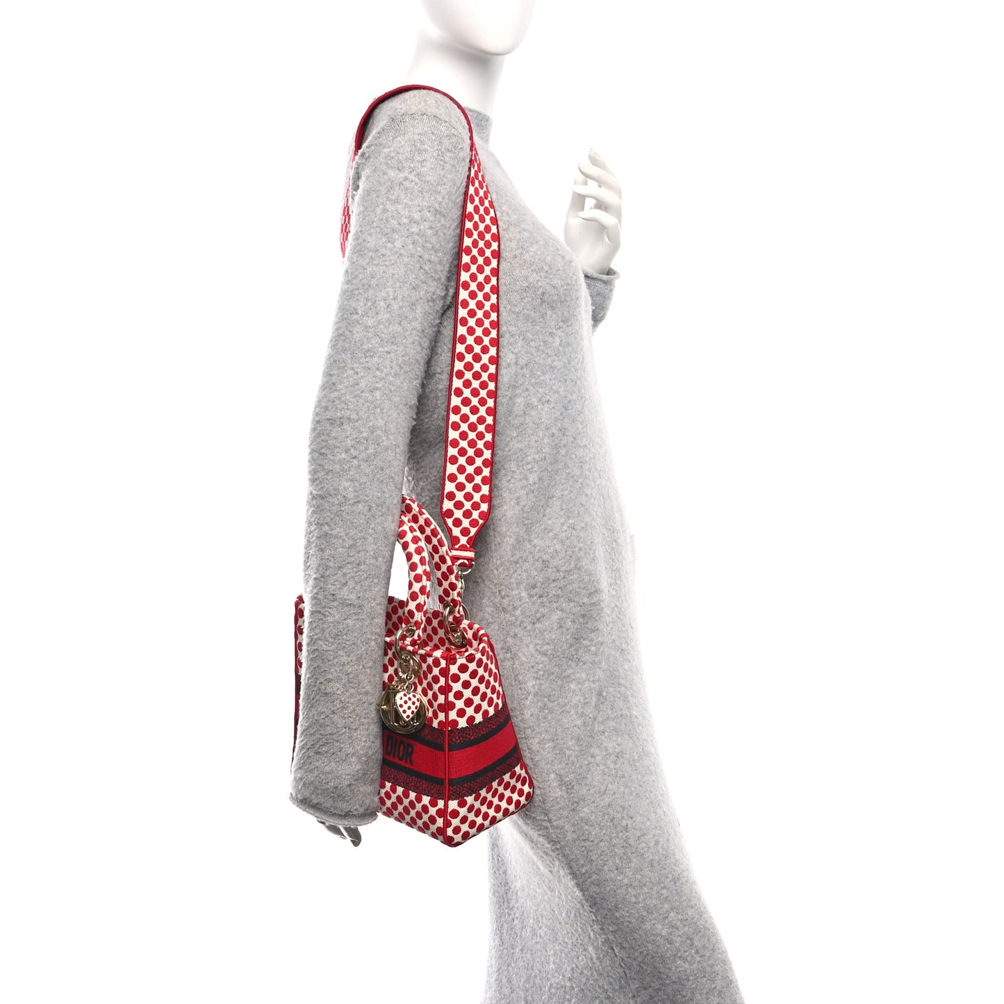 Canvas Medium DiorAmour Dots Lady D-Lite Red