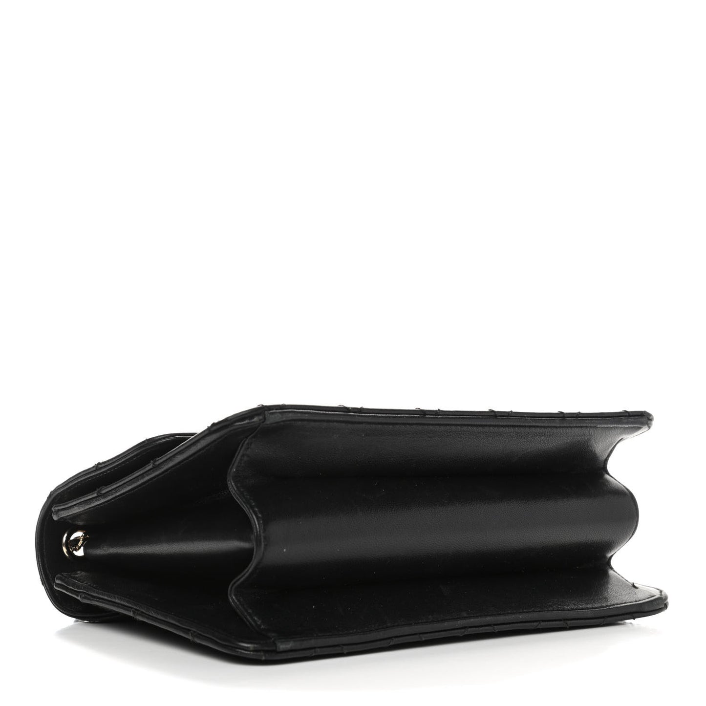Sheepskin Quilted Beauty Lock Flap Black