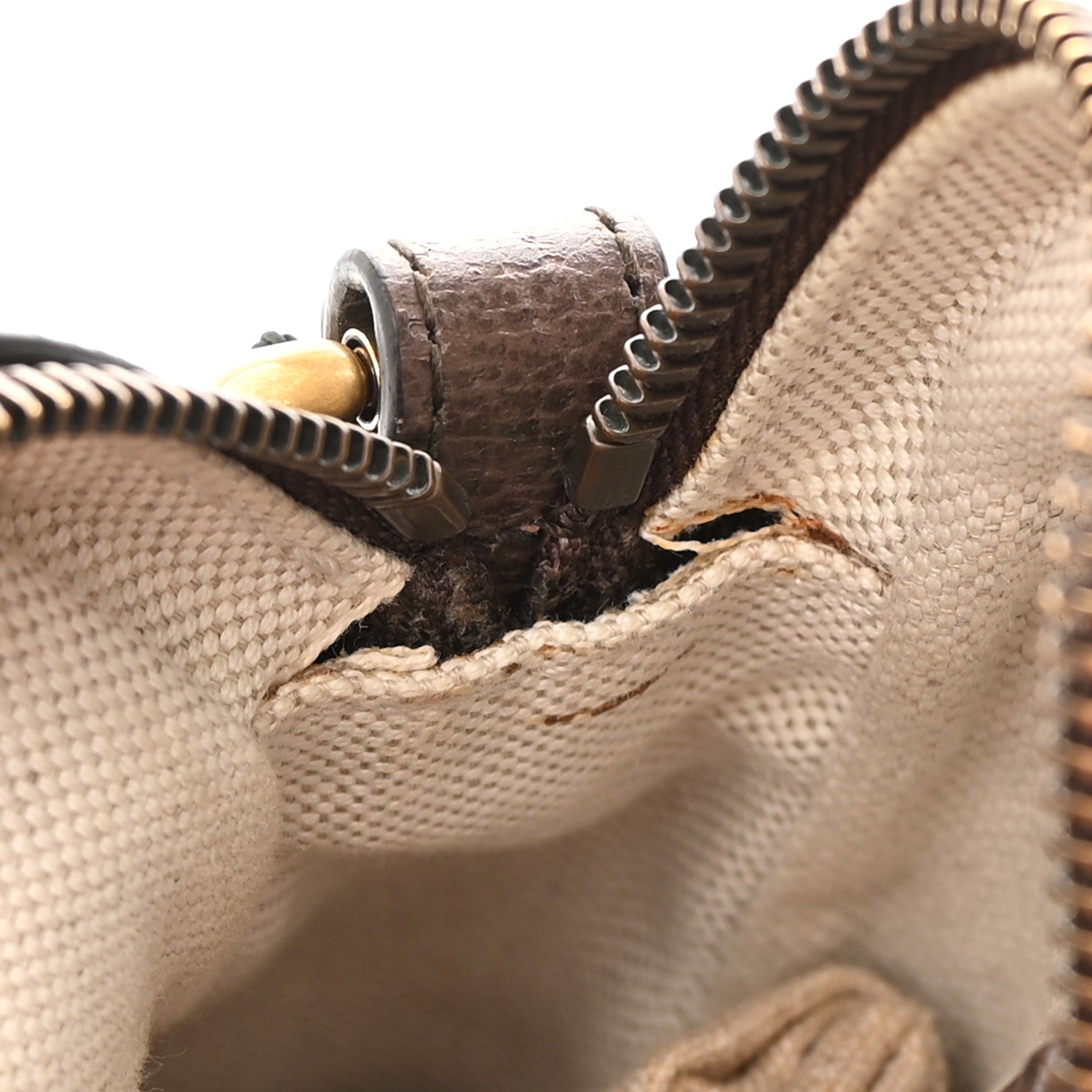 Gucci GG Supreme Monogram Mini Neo Vintage Double Zip Messenger Bag Beige New Acero Crop 13 of 13