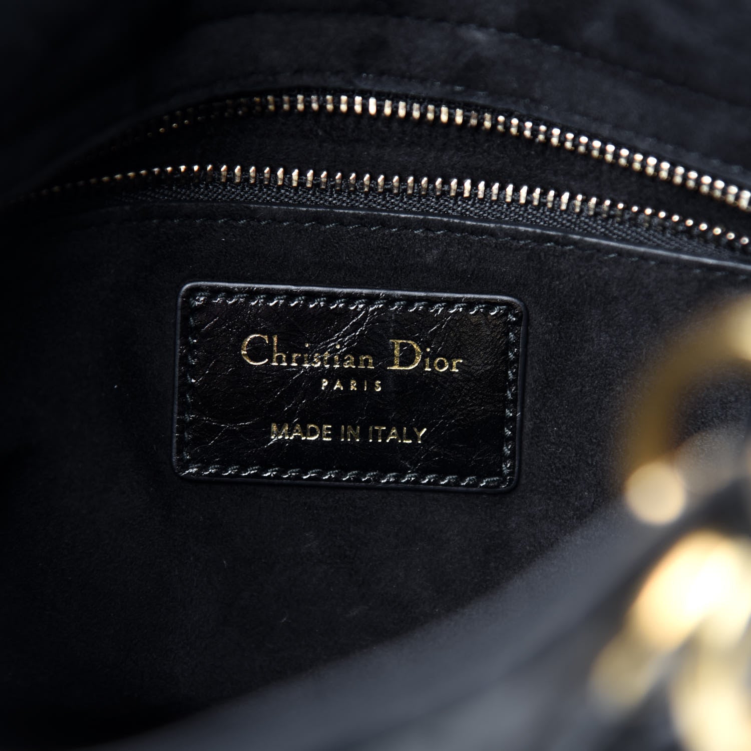 Christian Dior Crinkled Patent Cannage Small Lucky Badges My Lady Dior Black 8 of 11