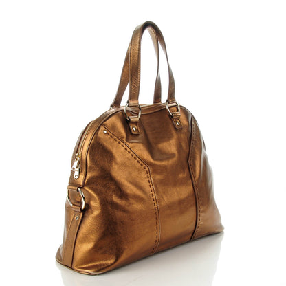 Saint Laurent Metallic Calfskin Oversized Muse Dark Bronze 3 of 7