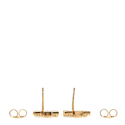 Louis Vuitton Metal Crystal LV Iconic Earrings Gold 3 of 6