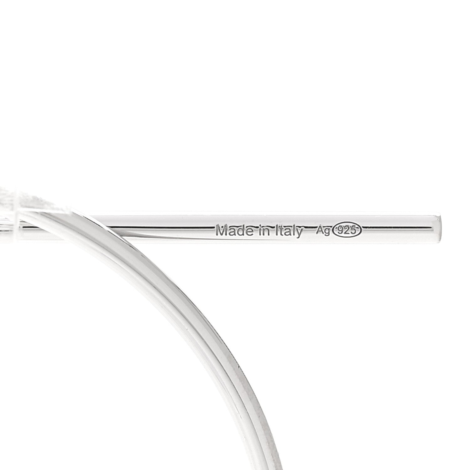 Hermes Sterling Silver MM Loop Earrings 5 of 6