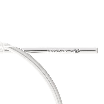 Hermes Sterling Silver MM Loop Earrings 5 of 6