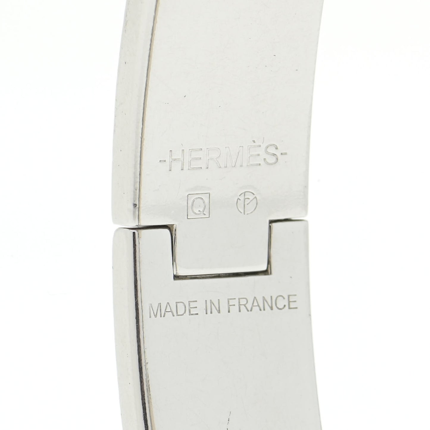 Enamel Narrow Clic Clac H Bracelet PM White
