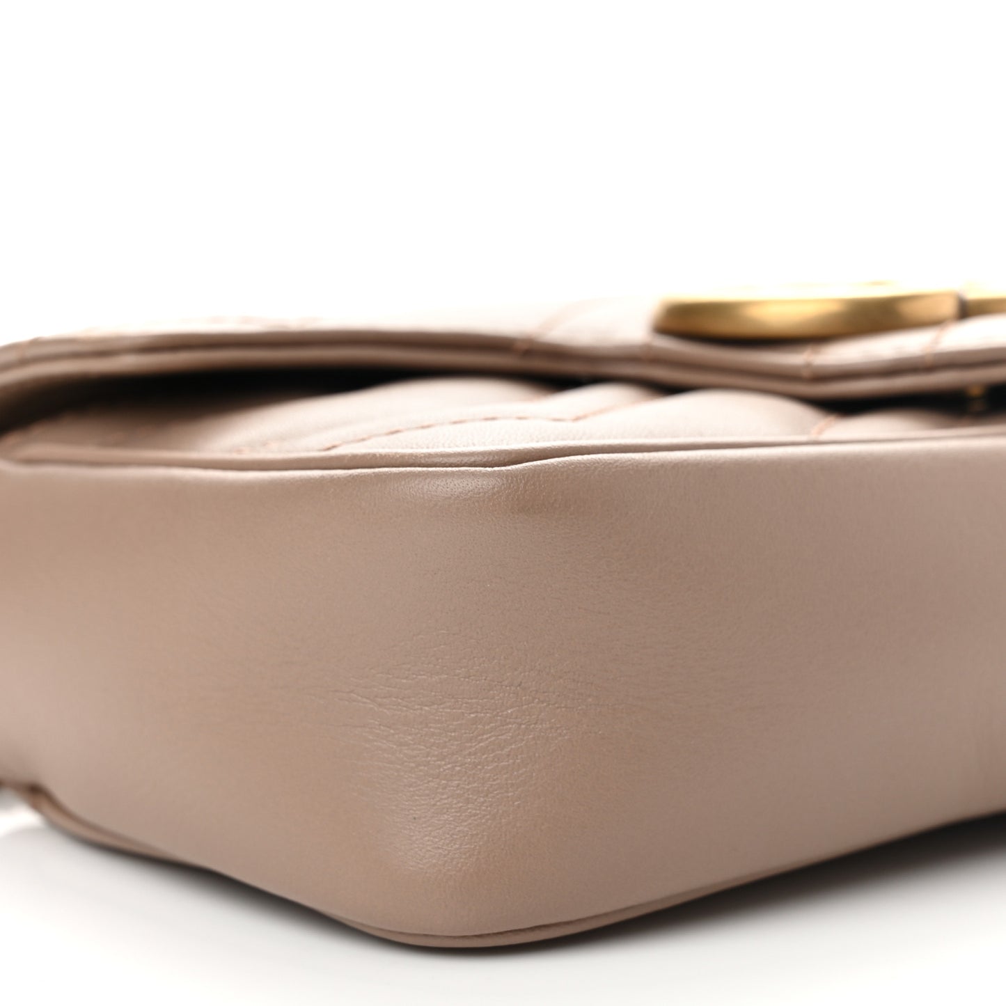 Calfskin Matelasse Super Mini GG Marmont Shoulder Bag Porcelain Rose