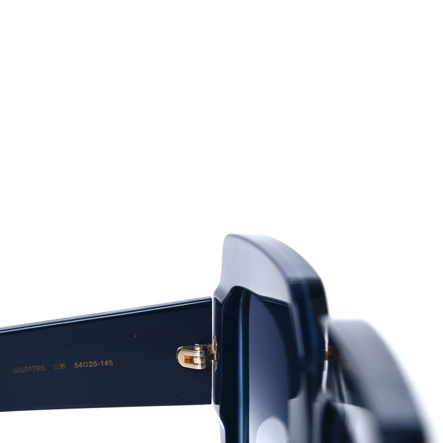 Gucci Acetate Square Web Frame GG0178S Sunglasses Navy 5 of 8