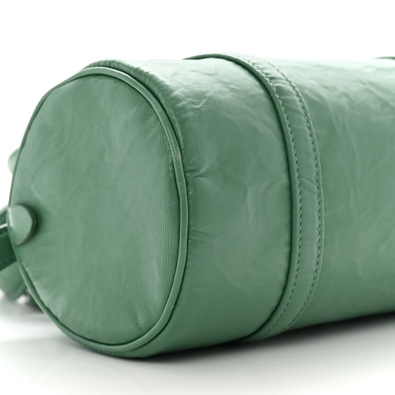 Prada Nappa Antique Re-Edition 2002 Barrel Shoulder Bag Salvia 9 of 11