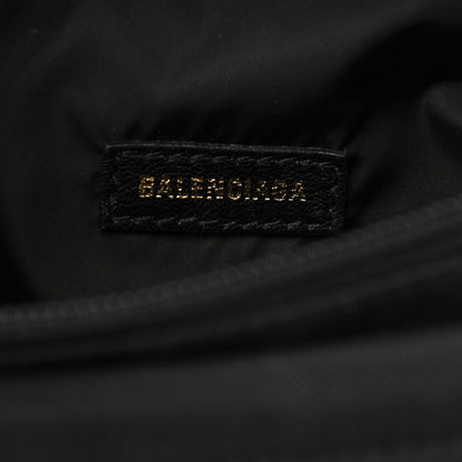 Balenciaga Sport Nylon Logo Embroidered Wheel Belt Bag Black White 6 of 10