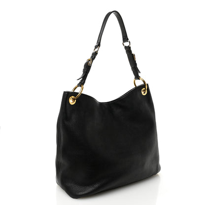 Prada Vitello Daino Hobo Black 3 of 12