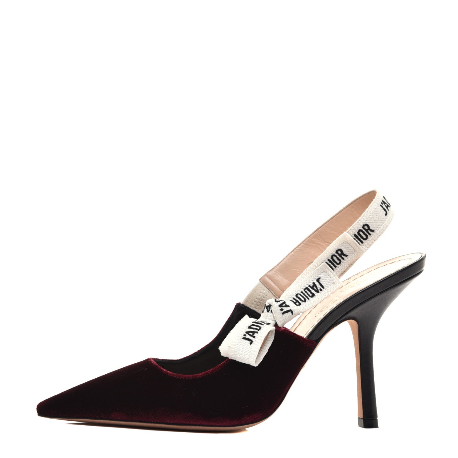 Christian Dior Velvet Ribbon J'Adior Slingback 100mm Pumps 40 Deep Amaranth 1 of 9