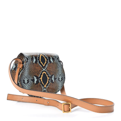 Chloe Python Calfskin Embossed Mini Marcie Round Crossbody Bag Multicolor 3 of 10