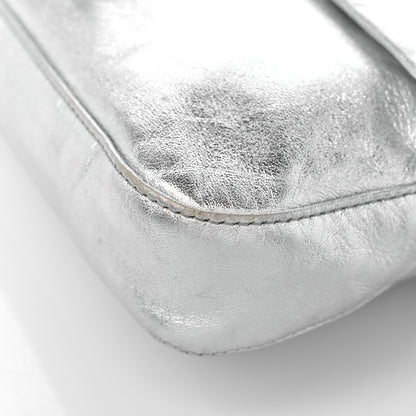 Fendi Metallic Calfskin Baguette Silver 8 of 14
