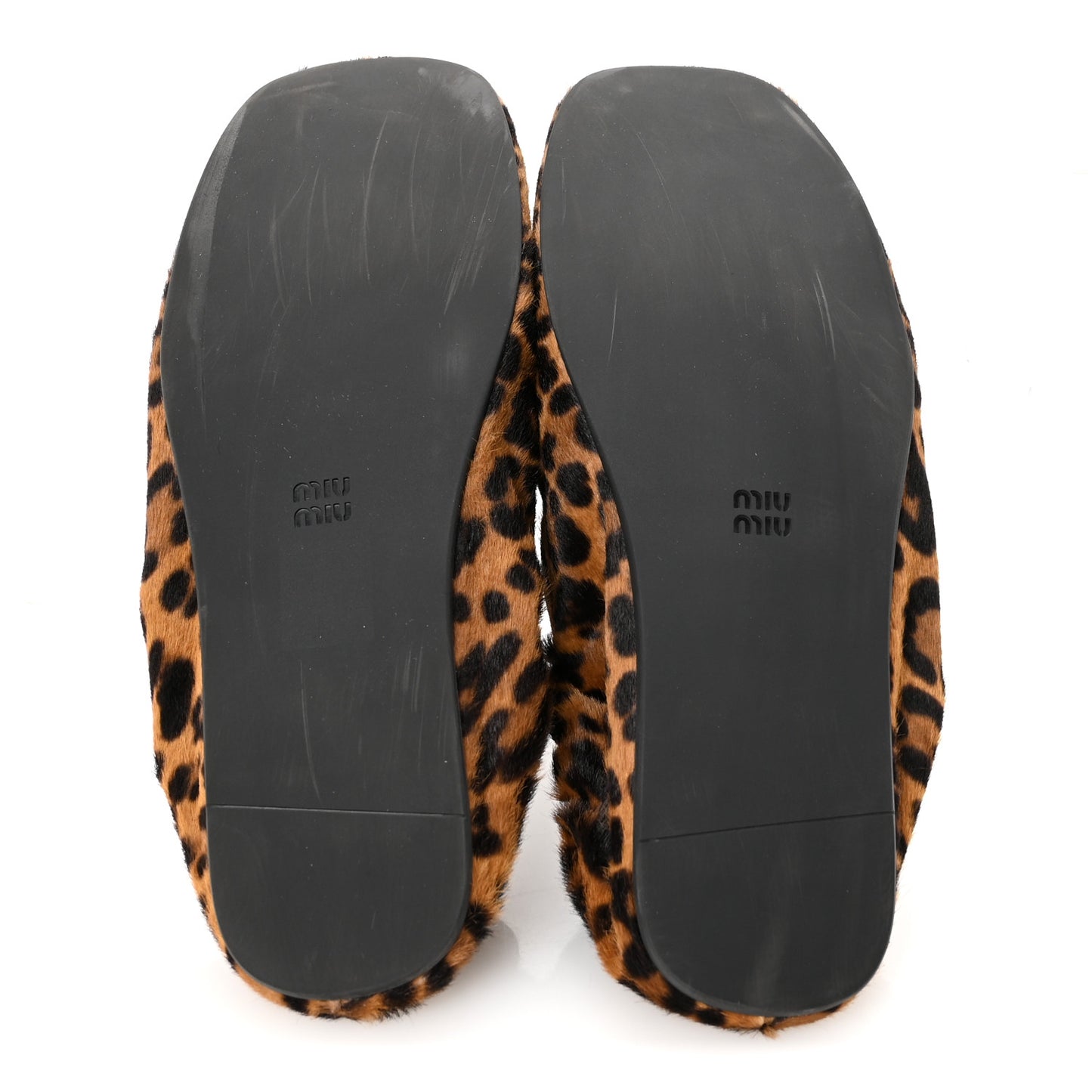 Ruches Animal Print Calf Hair Loafers 38 Honey