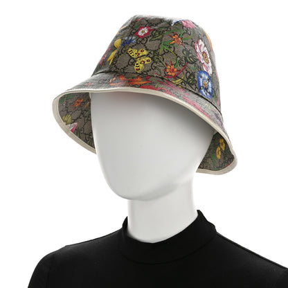 Gucci GG Supreme Monogram Flora Fedora Hat L White 2 of 9