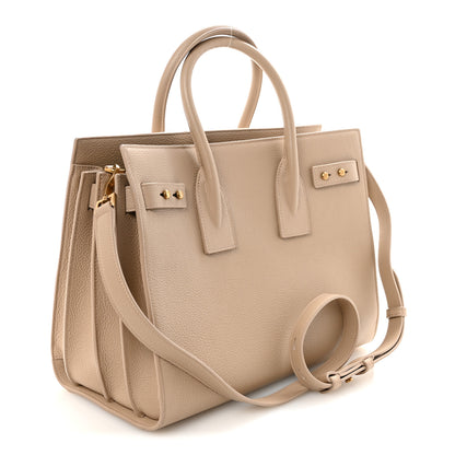 Saint Laurent Grained Calfskin Small Supple Sac De Jour Dark Beige 3 of 9
