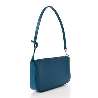 Louis Vuitton Epi Pochette Accessories NM Cyan 3 of 9