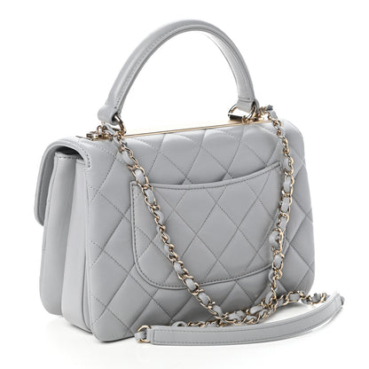 Chanel Lambskin Quilted Small Trendy CC Dual Handle Flap Bag Grey 3 of 10