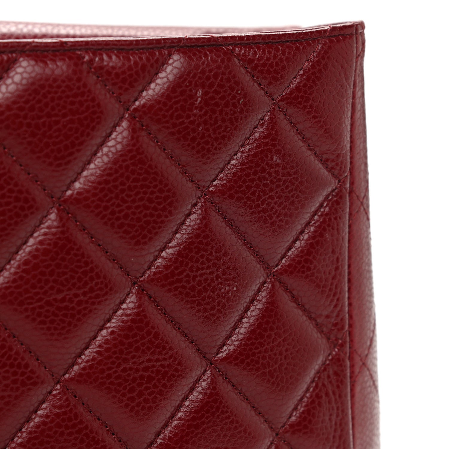 Chanel Caviar Quilted Maxi Single Flap Dark Red 14 of 15