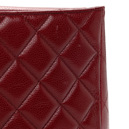 Chanel Caviar Quilted Maxi Single Flap Dark Red 14 of 15